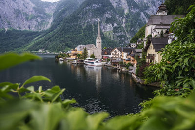 View of buildings by river