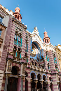 Low angle view of cathedral in city