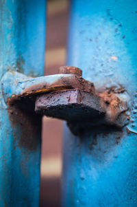 Close-up of rusty pipe