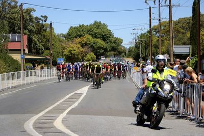 People on road against sky