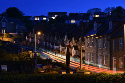 Illuminated city at night