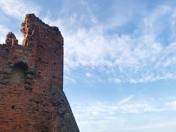 Low angle view of castle against sky