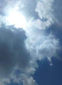 Low angle view of clouds in sky