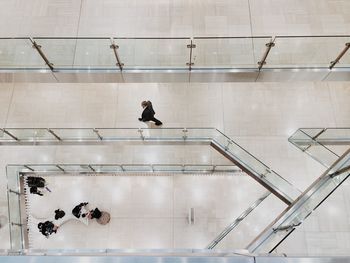 Elevated view of corridors of modern building