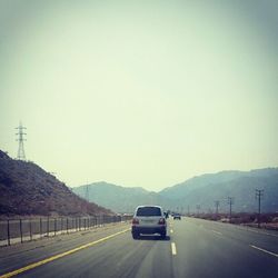 Road passing through mountains