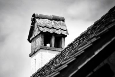 Low angle view of old building against sky