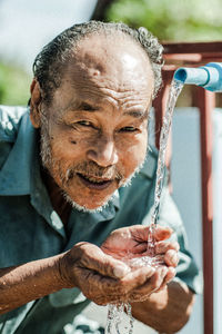 Close-up portrait of man