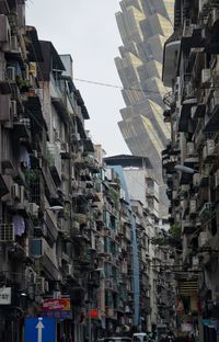 Low angle view of buildings against sky