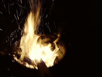 Close-up of bonfire