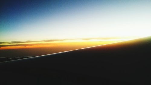 Landscape against sky during sunset