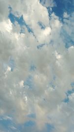 Low angle view of clouds in sky