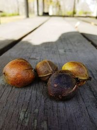 Close-up of fruits on table