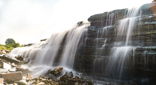 Scenic view of waterfall