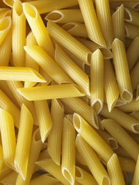 Full frame shot of penne pasta