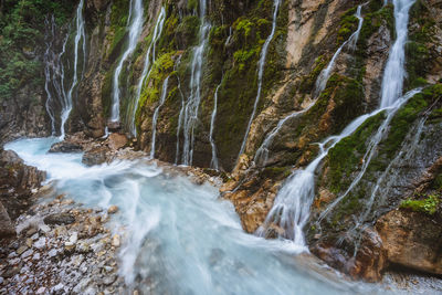 Wimbachklamm gorge wich beautiful water streams near berchtesgaden, bavaria, germany.