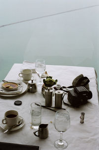 Close-up of food on table