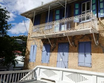 Low angle view of house against sky