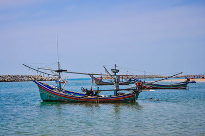 Boats on sea