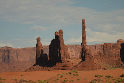 Scenic view of desert against sky