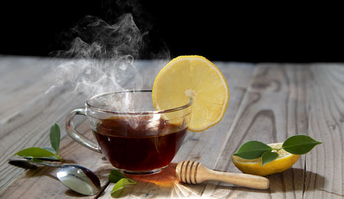 Close-up of drink on table