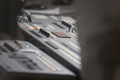 High angle view of computer keyboard