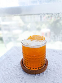 Close-up of drink on table