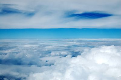 Aerial view of landscape against cloudy sky