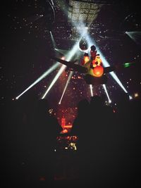 High angle view of people at music concert