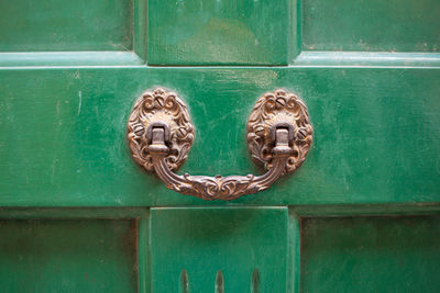 Full frame shot of door knocker