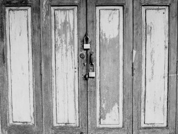 Close-up of closed door