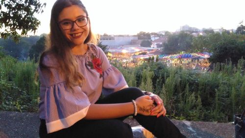 Portrait of smiling young woman