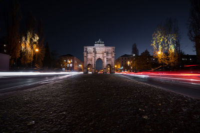 Illuminated city at night