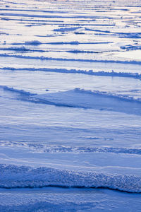 Full frame shot of snow covered landscape