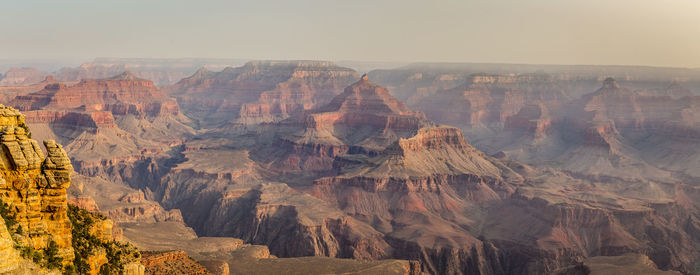 Aerial view of rock formations