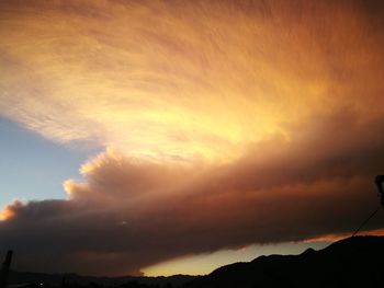 Low angle view of sky during sunset