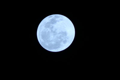 Low angle view of moon in sky