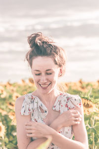 Portrait of a smiling young woman