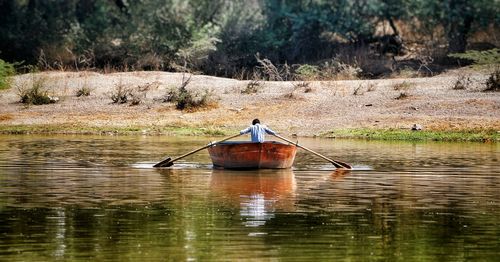 Man in river