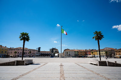 Italian flag in main square