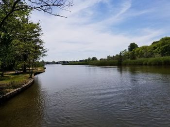 Scenic view of river against sky