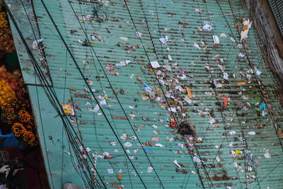 High angle view of people on water