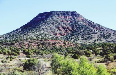 Scenic view of mountains against clear sky