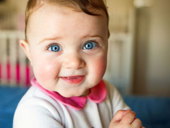 Close-up portrait of smiling boy