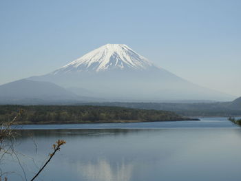 Scenic view of snowcapped mountain against sky