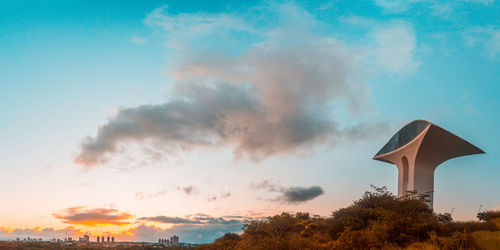 Low angle view of silhouette trees against sky during sunset