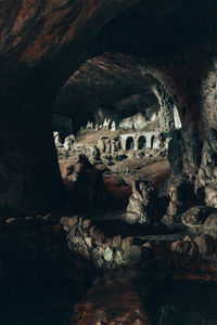 Rock formations in cave
