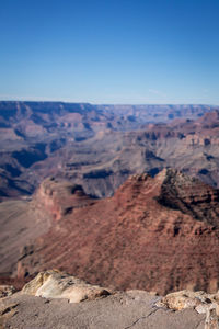 Scenic view of desert against clear sky