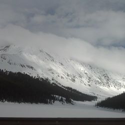 Scenic view of snowcapped mountains