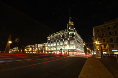 City street at night