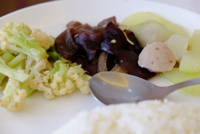 Close-up of salad in plate